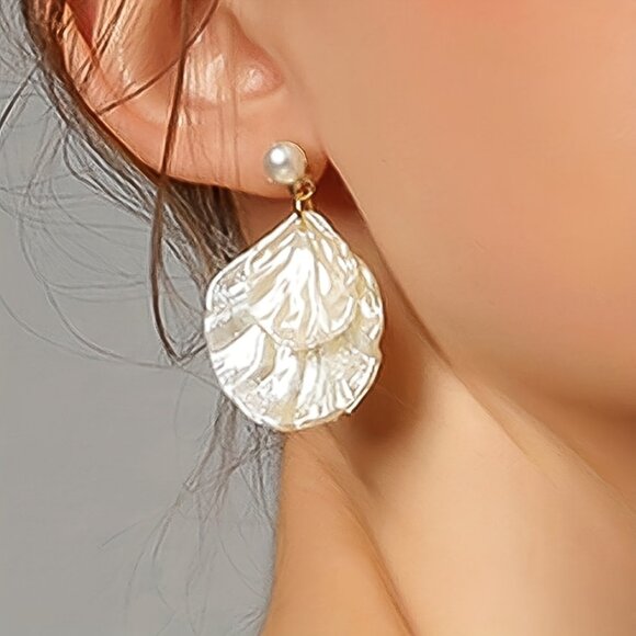 1 Pair Fashion Summer Shell-Shaped Earrings - Picture 4 of 6